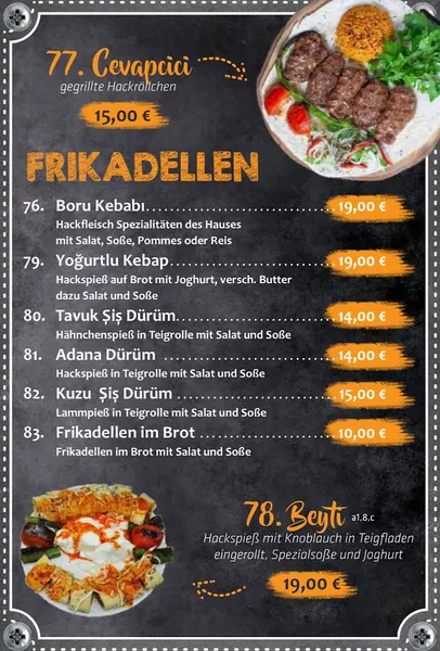 menu 1 of KÖZ KAPADOKYA RESTAURANT Hamburg