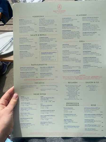 menu 0 of Café Reitschule