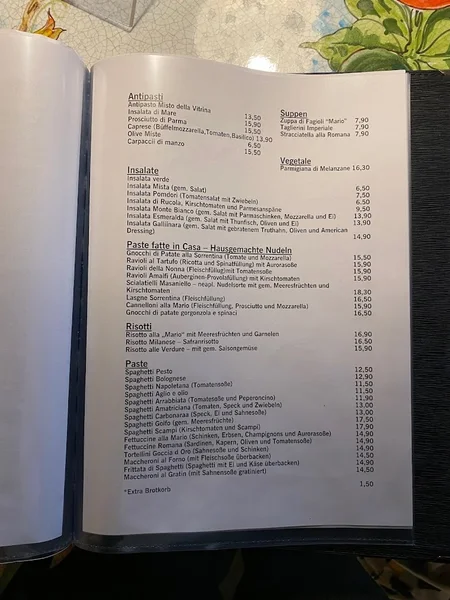 menu 1 of Ristorante Pizzeria Bei Mario