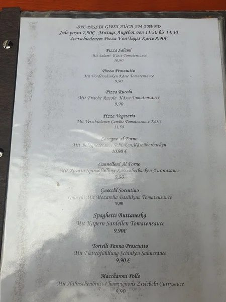 menu 0 of Coccinella Holzoffenpizza