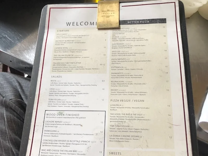 menu 2 of The Italian Shot Maxvorstadt