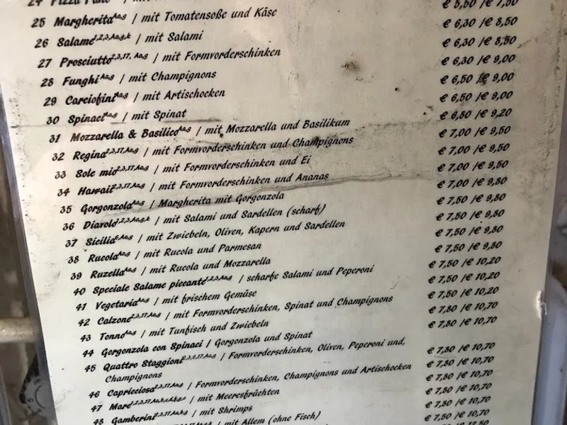 menu 1 of Lo Spuntino