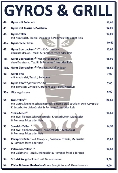menu 2 of Olymp Imbiss-Grill-Pizzeria