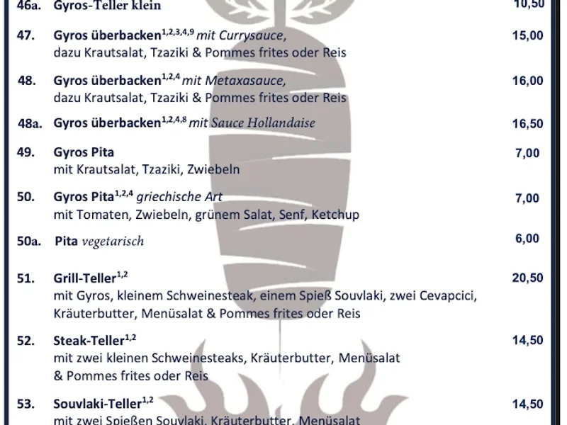 menu 2 of Olymp Imbiss-Grill-Pizzeria