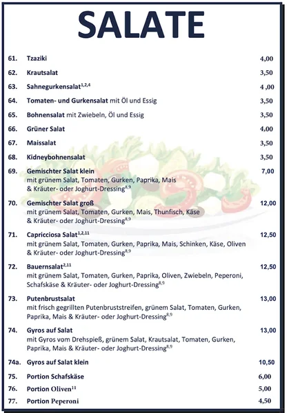 menu 1 of Olymp Imbiss-Grill-Pizzeria