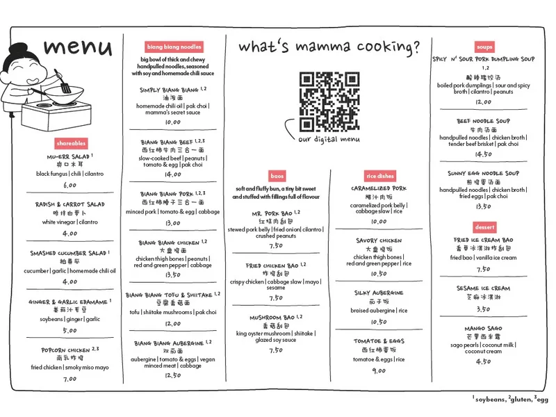 menu 0 of Mamma Bao - Augustenstraße