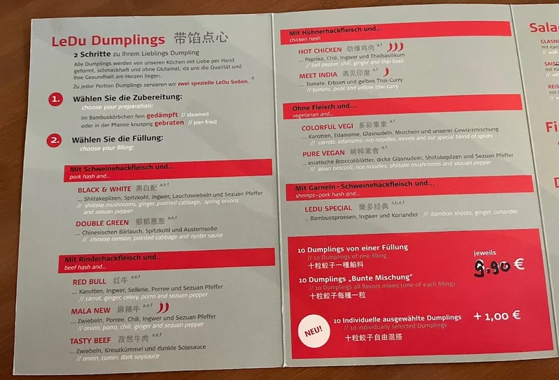 menu 0 of Ledu Happy Dumplings