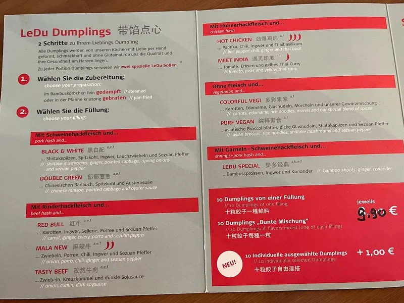 menu 0 of Ledu Happy Dumplings