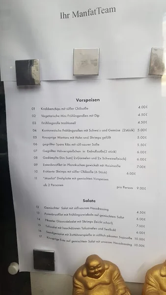 menu 2 of Man Fat Chinesisches Restaurant