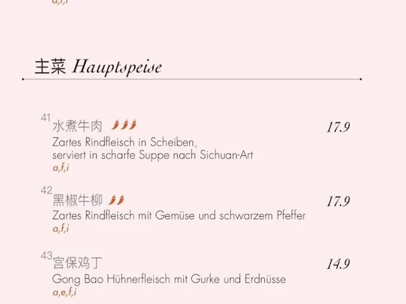 menu 2 of FAN Restaurant - München