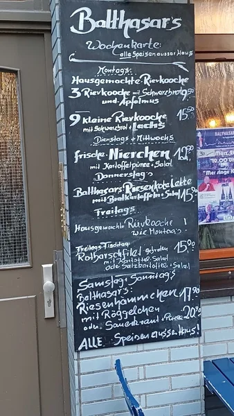 menu 1 of Balthasar im Agnesveedel