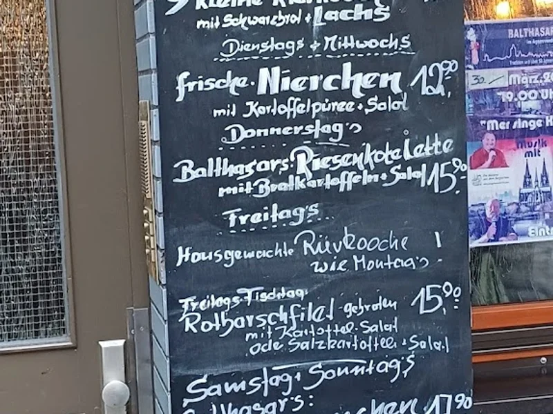 menu 1 of Balthasar im Agnesveedel