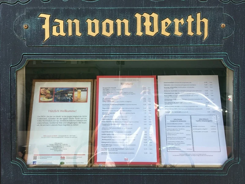 menu 0 of Früh Em Jan von Werth