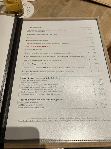 menu 2 of Früh Em Jan von Werth