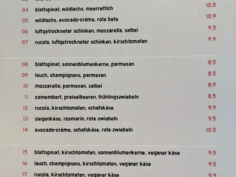 menu 0 of FEUER & FLAMME