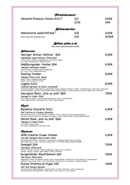 menu 0 of Rosi Kaffeehaus & Bar