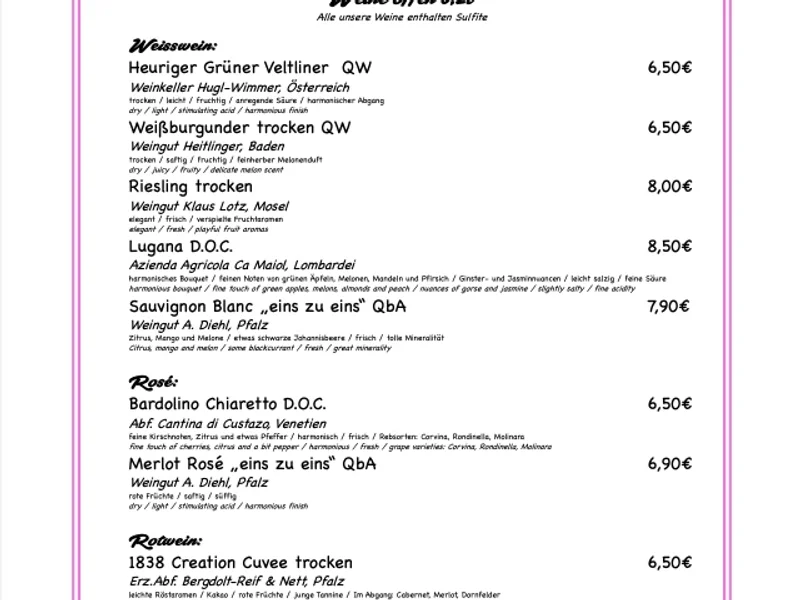 menu 0 of Rosi Kaffeehaus & Bar