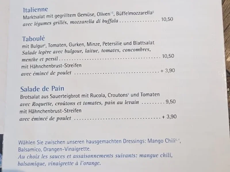 menu 0 of Les Deux Messieurs München