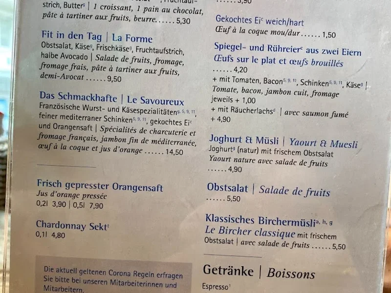 menu 1 of Les Deux Messieurs München