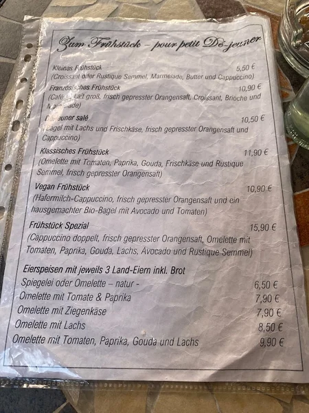 menu 1 of Café la Maison