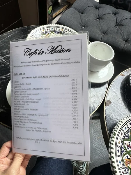 menu 2 of Café la Maison