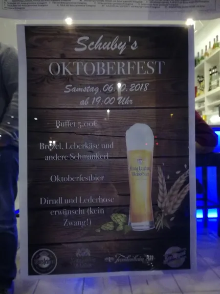 menu 1 of Schuby's