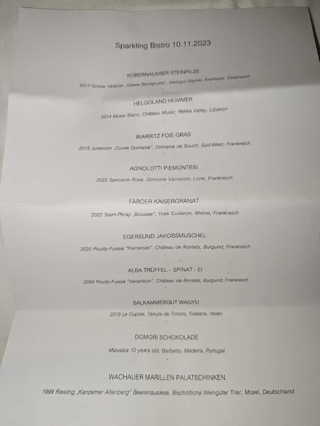 menu 0 of Restaurant Sparkling Bistro