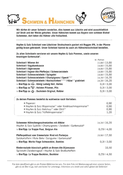 menu 1 of Hopfen & Salz Dortmund