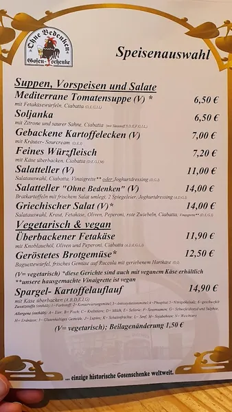 menu 0 of Gosenschenke Ohne Bedenken Inh. Loreen Heinrich