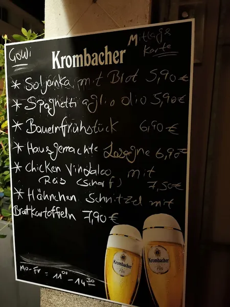 menu 0 of Gohliser Wirtschaft