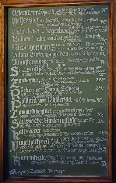 menu 0 of Schaarschmidts Restaurant