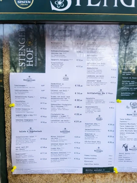 menu 1 of Stengelhof