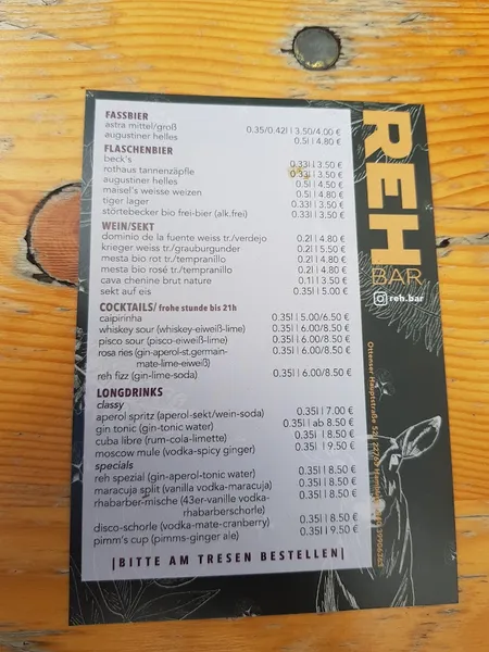 menu 1 of Reh Bar