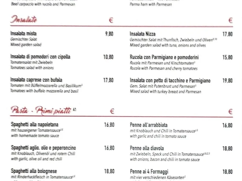 menu 0 of Trattoria Pizzeria La Valle estab. 1998