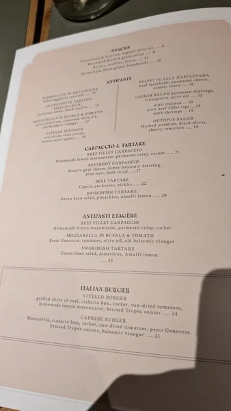 menu 1 of Ornella | Italian Restaurant & Bar