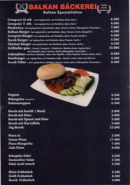 menu 0 of BALKAN BÄCKEREI HARBURG