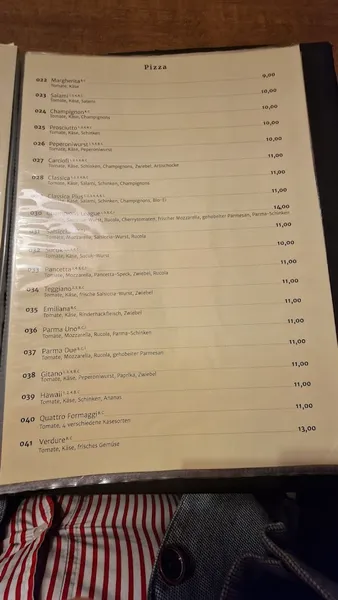 menu 1 of Pizzeria Paolo