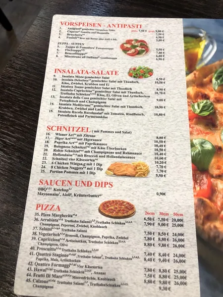 menu 1 of Pizza e Pasta