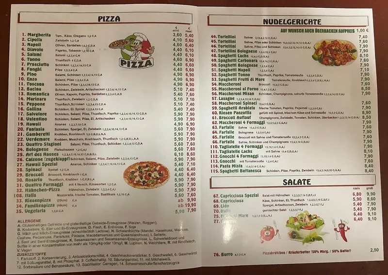 menu 0 of Pizzeria Bei Salvatore