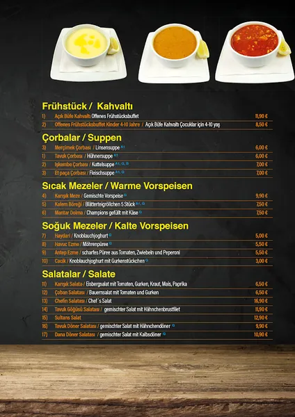 menu 1 of Sultan’s Palace Restaurant in Essen (Früher: Tadi Marifet Essen)