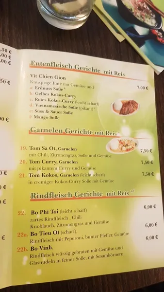 menu 2 of Viet Cuisine