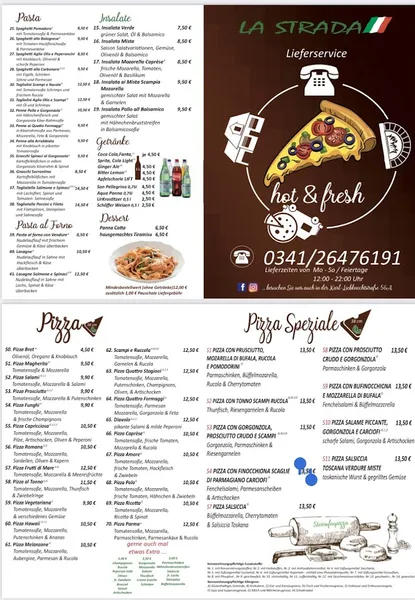 menu 0 of La Strada Pizzeria & Eiscafe