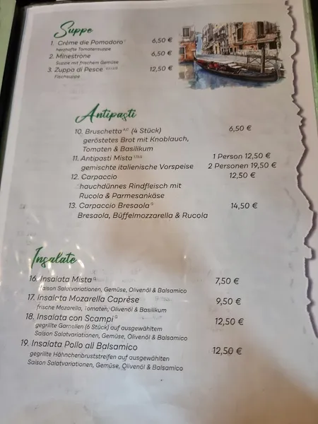 menu 1 of La Strada Pizzeria & Eiscafe