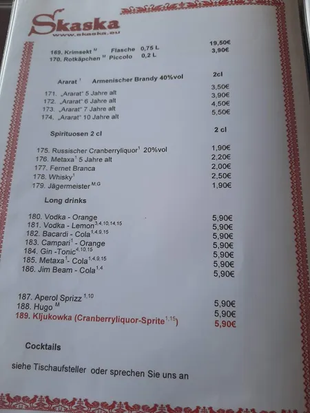 menu 1 of Biermännchen Restaurant Food&Drinks