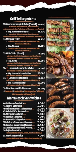 menu 0 of Marrakesch Restaurant & Pizzeria Leipzig