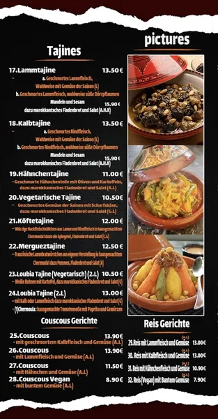 menu 1 of Marrakesch Restaurant & Pizzeria Leipzig