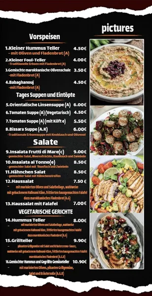 menu 2 of Marrakesch Restaurant & Pizzeria Leipzig