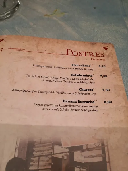 menu 1 of La Cosita Restaurant & Bar