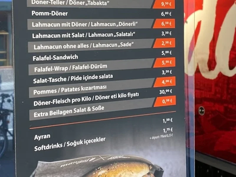 menu 2 of Mangal Döner