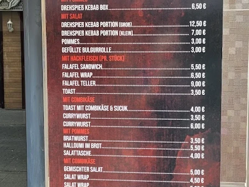 menu 2 of Haus des Döners